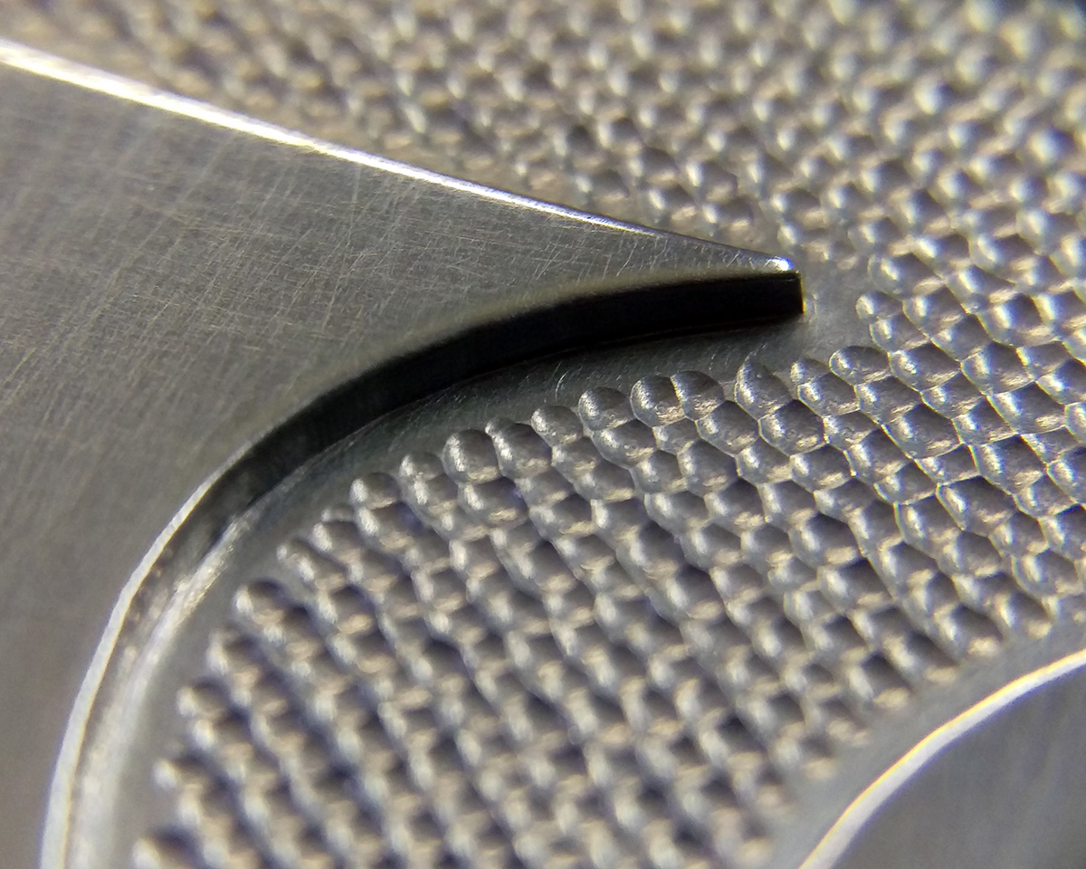 A close up of a machined stipple effect I've been experimenting with.